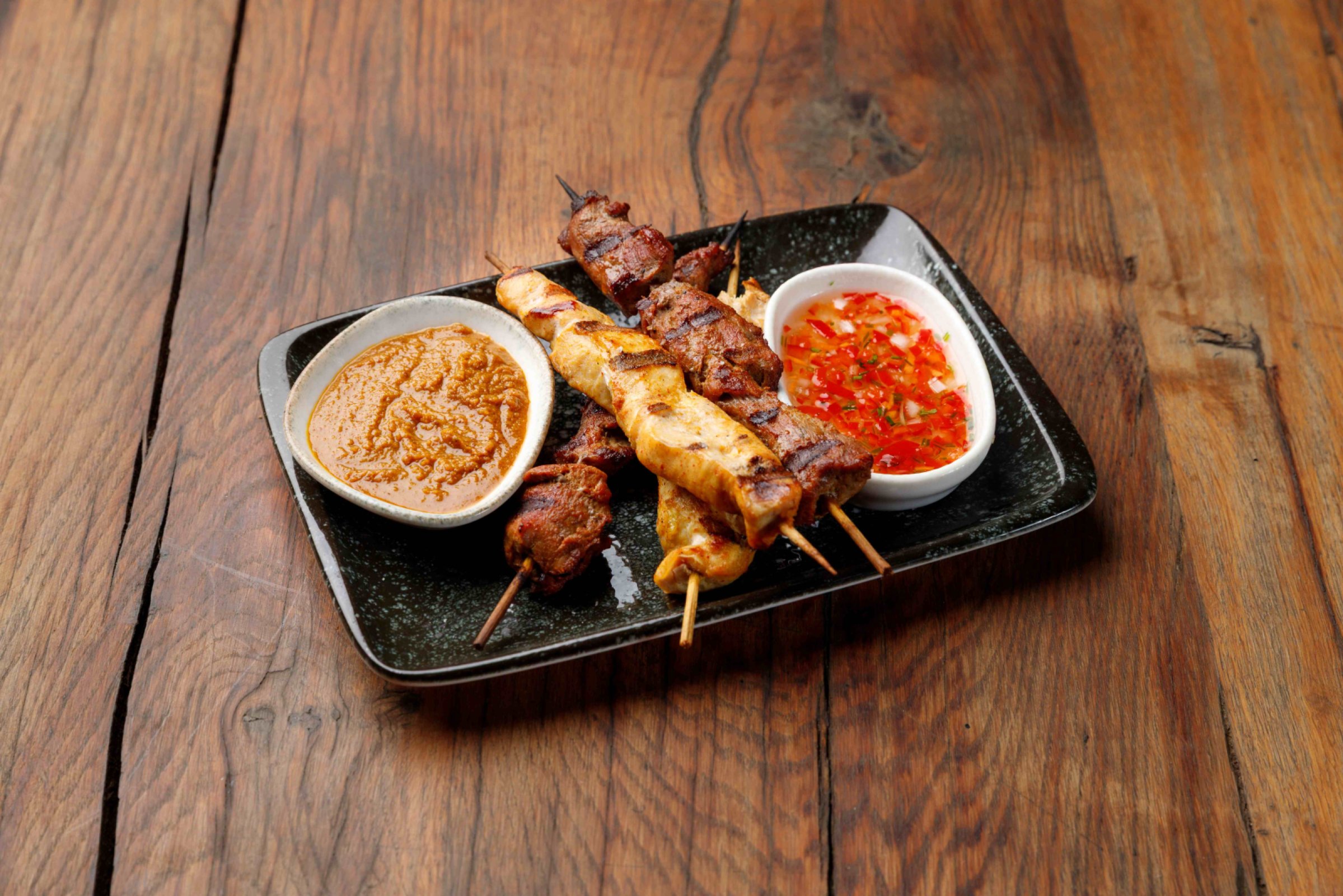 Chicken & Beef Satay Mix with Peanut sauce
